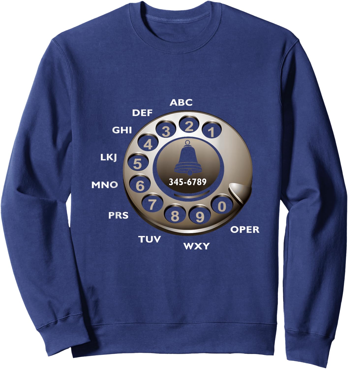 Retro Rotary Dial Phone Easy DIY Halloween Costume Sweatshirt - Sweatshirt | Navy