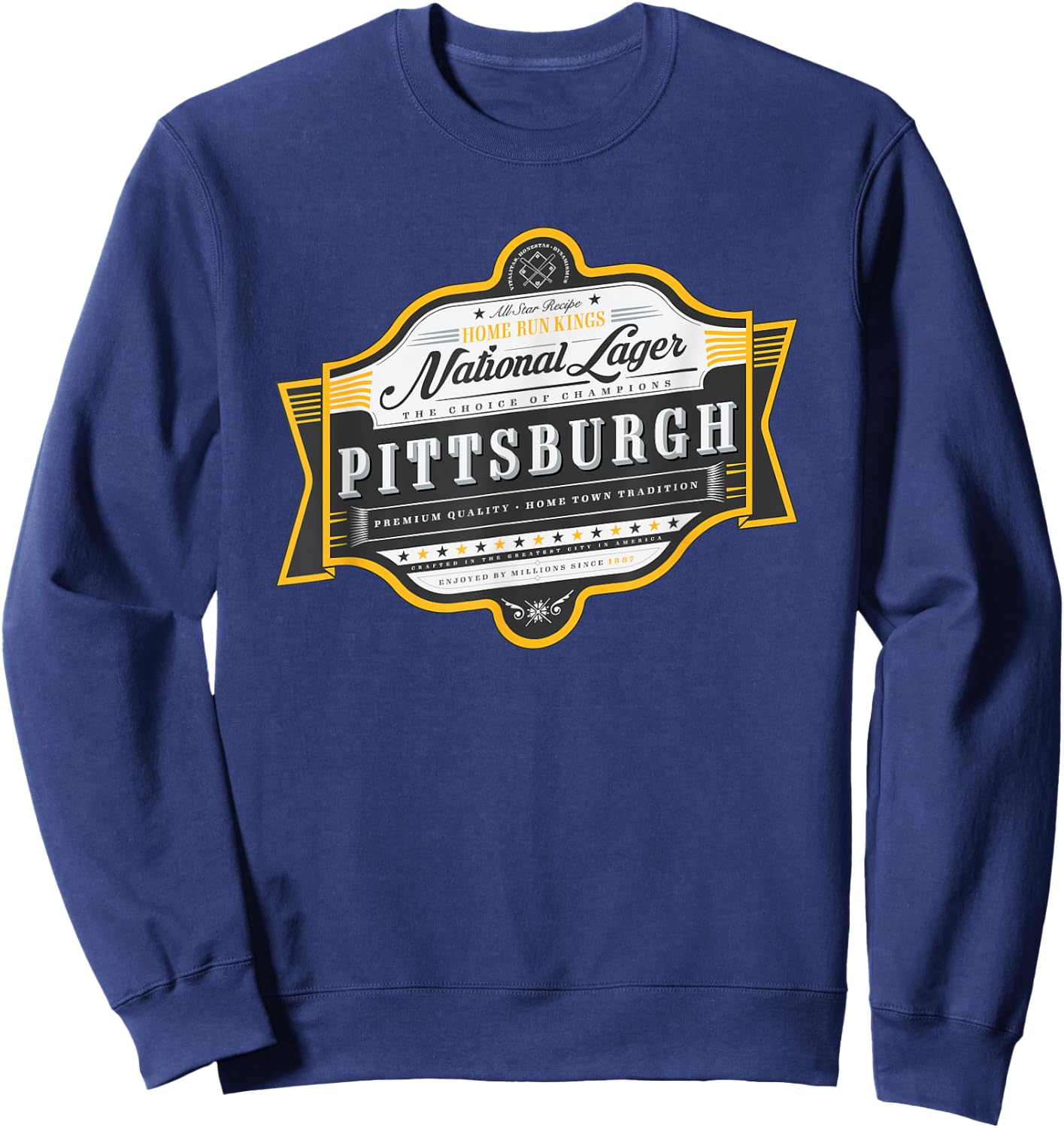 Vintage Pittsburgh Beer Label - Yinzer Pride Sweatshirt - Sweatshirt | Navy