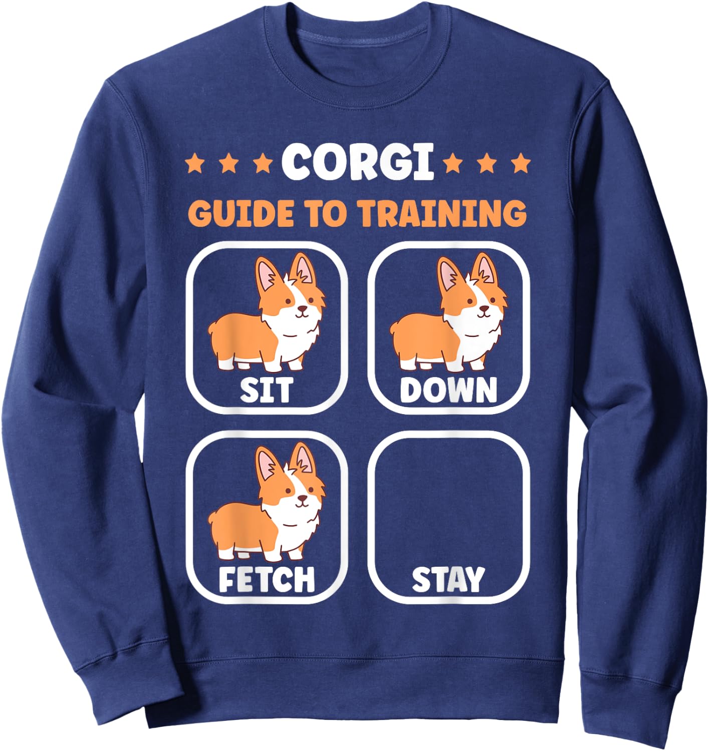Funny Corgi Guide to trainig Dog Owner Corgi Women Girls Kids Sweatshirt - Sweatshirt | Navy
