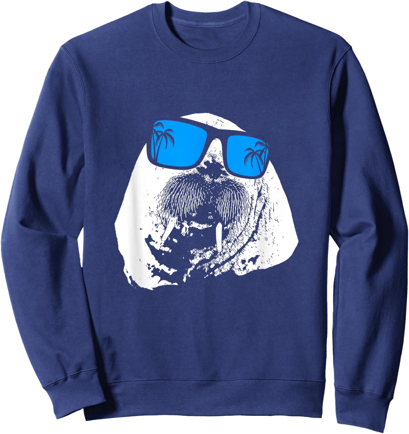 Walrus Ocean Nature Fans Sunglasses Music Animal Lovers Sweatshirt - Sweatshirt | Navy