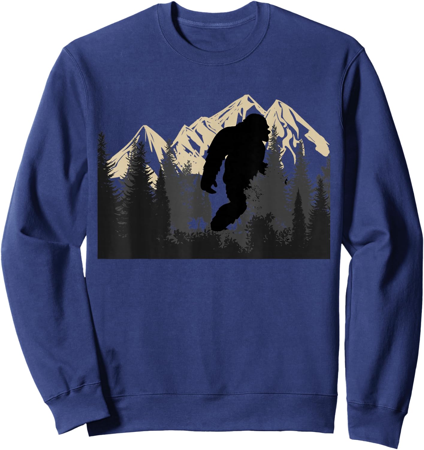 Bigfoot Sasquatch Design Women and Men Trip Hiking lovers Sweatshirt - Sweatshirt | Navy