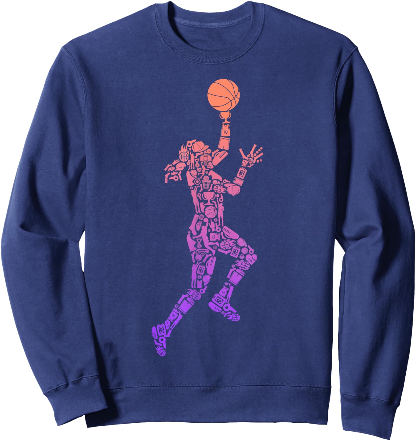 Basketball Player Bball Kids Women Girls Basketball Sweatshirt - Sweatshirt | Navy