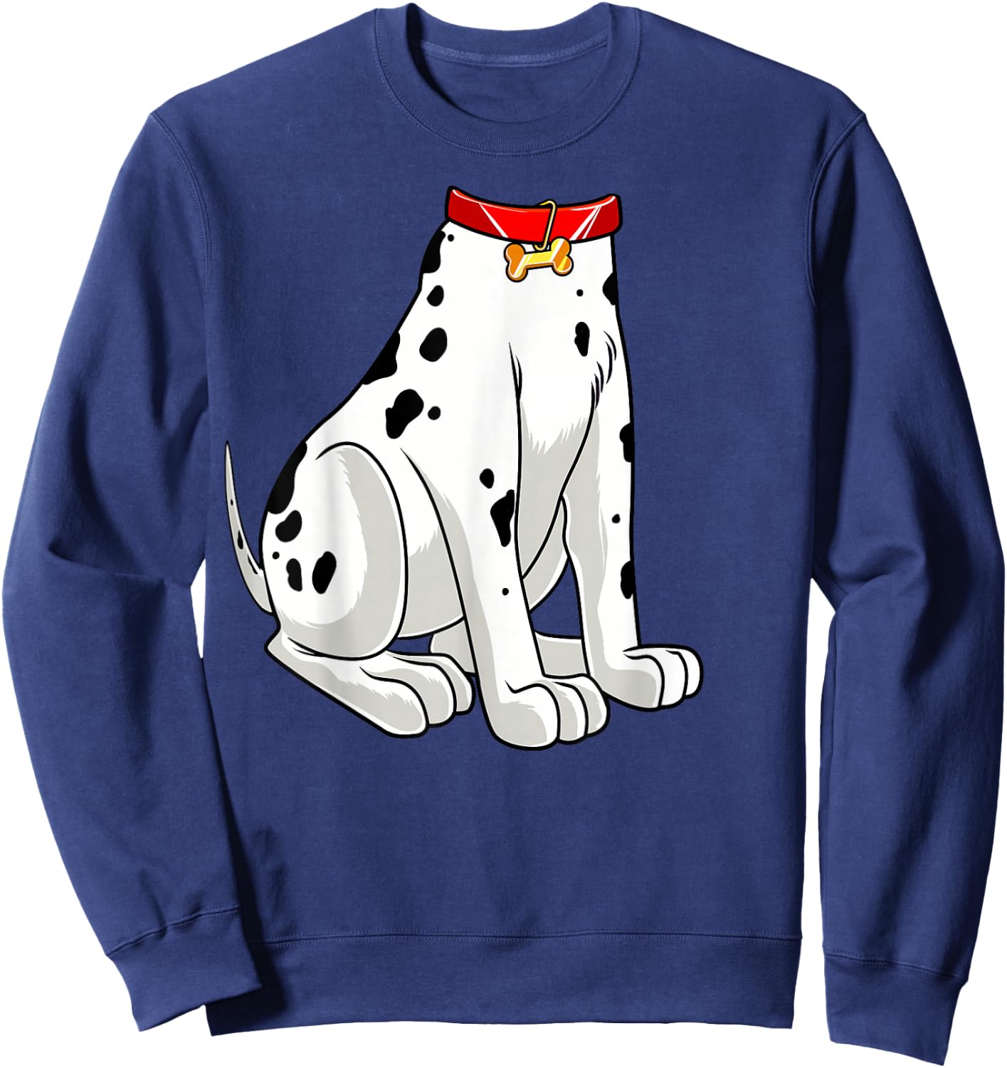 Dalmatian Costume Halloween Dog Print Men Women Kids Small Sweatshirt - Sweatshirt | Navy