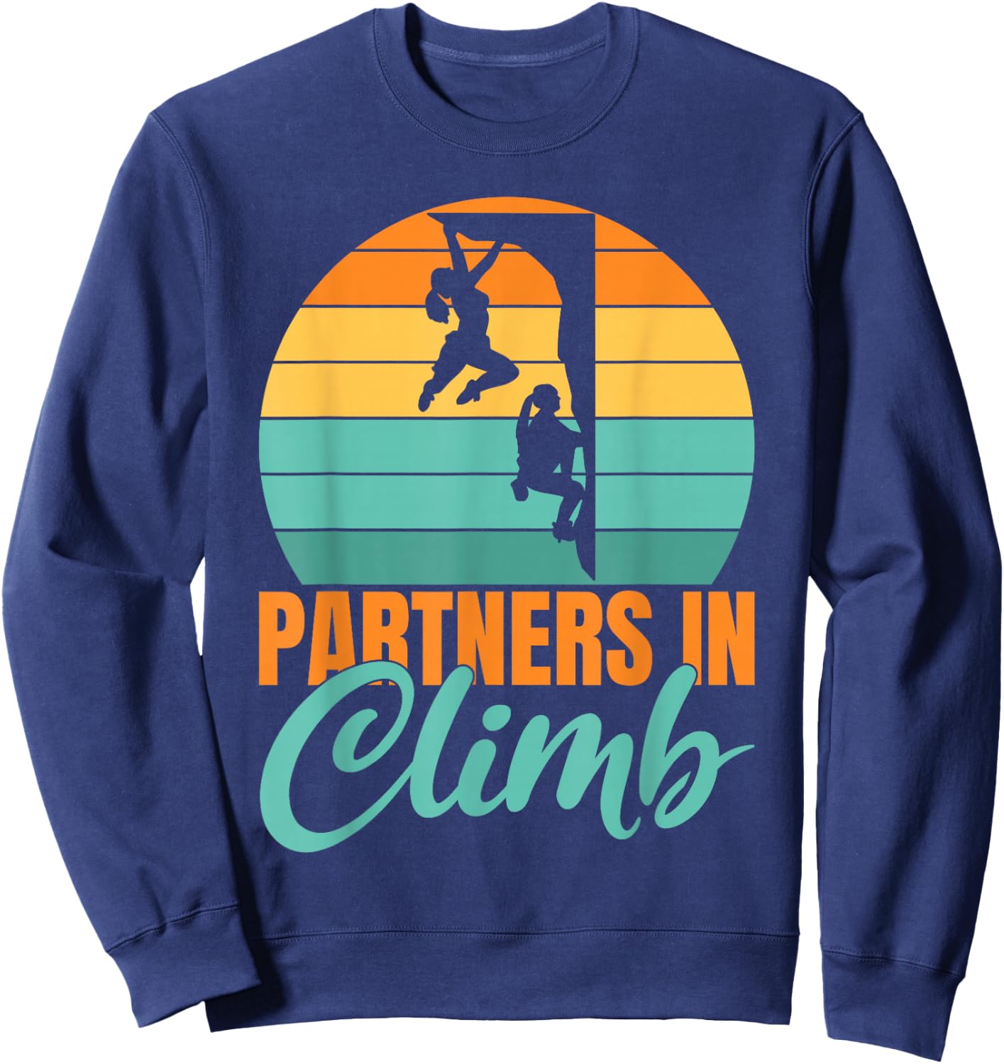 Partners in Climb Couple Relationship Tree Rock Climber Sweatshirt - Sweatshirt | Navy