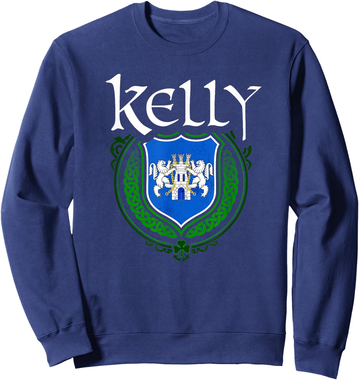Kelly Surname Irish Clan Tartan Badge Ireland Sweatshirt - Sweatshirt | Navy