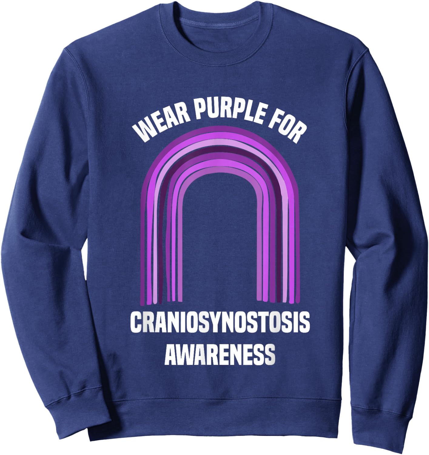 Wear Purple For Craniosynostosis Awareness Sweatshirt - Sweatshirt | Navy