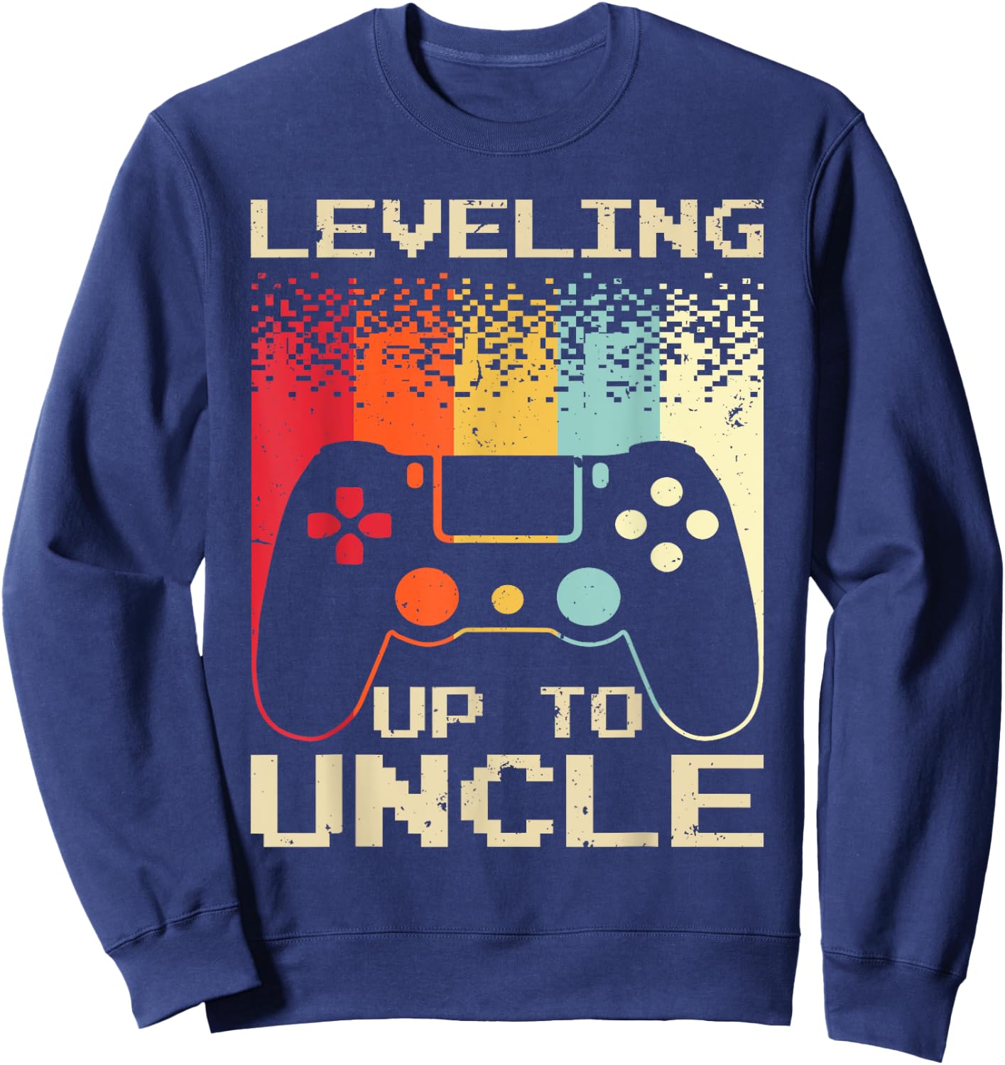 Best New Uncle Boys Soon To Be Uncle Nephew Gamer Sweatshirt - Sweatshirt | Navy