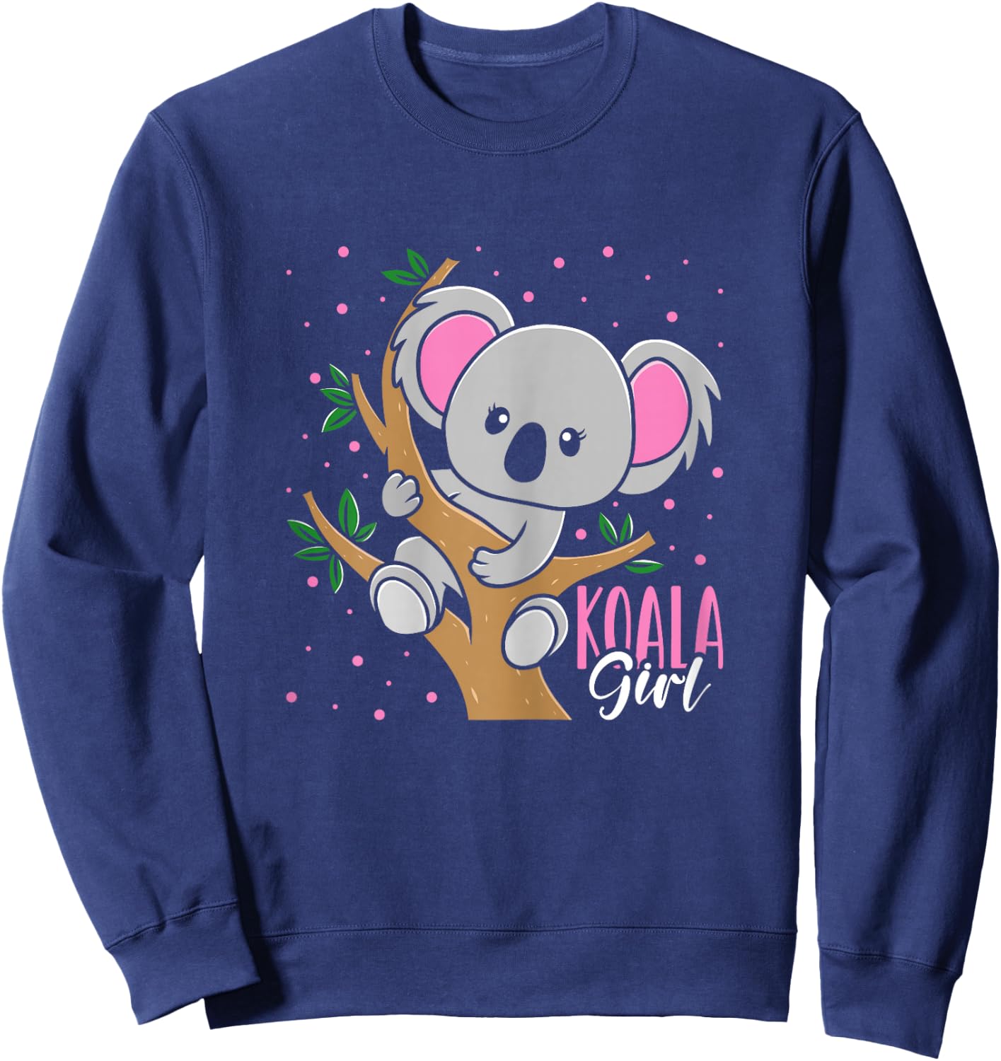 Kids Funny Koala Bear Girl Sweatshirt - Sweatshirt | Navy