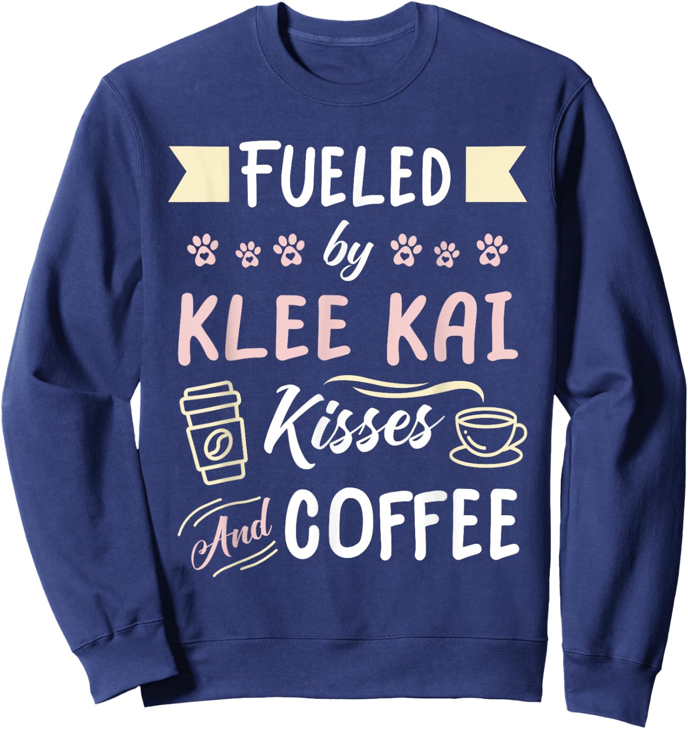 Funny Alaskan Klee Kai Mom Coffee Lover Sweatshirt - Sweatshirt | Navy