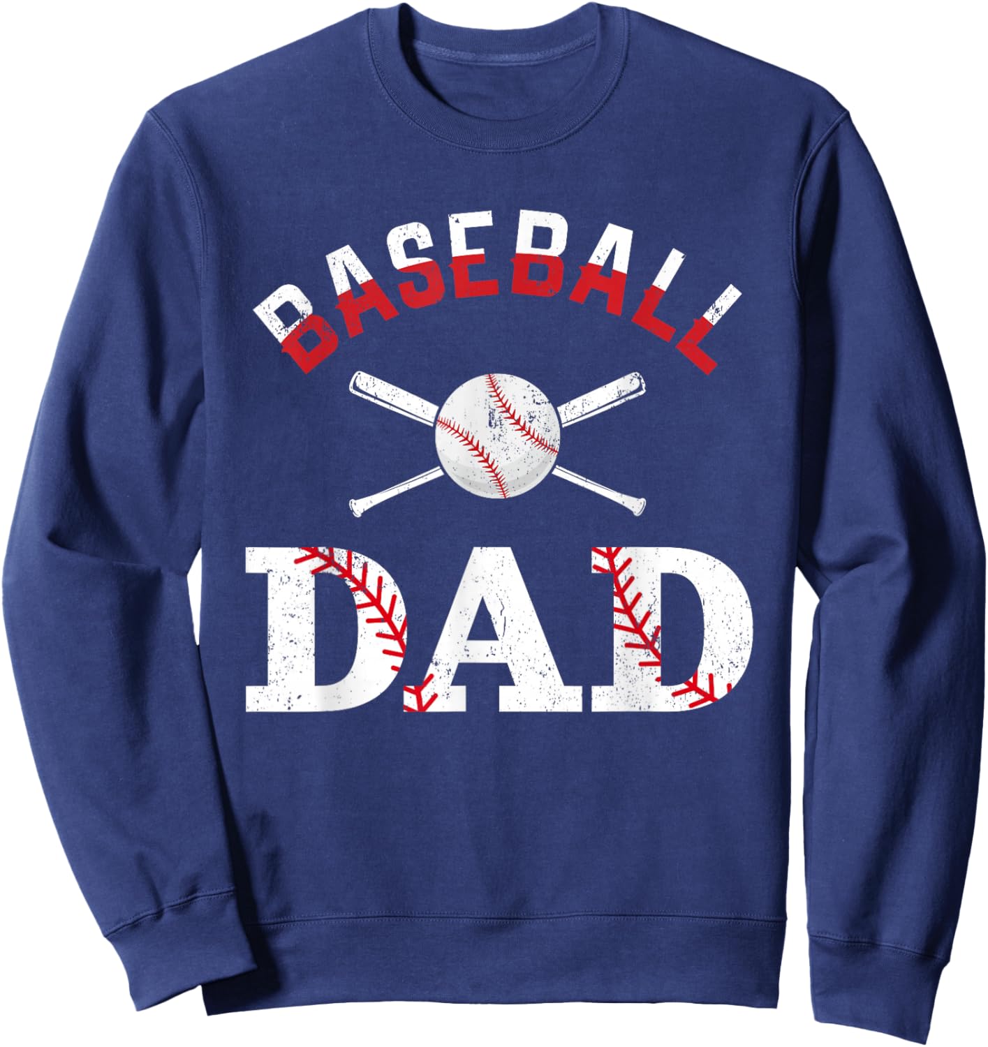 Baseball Dad Happy Fathers Day Shirts Boys Kid Sweatshirt - Sweatshirt | Navy