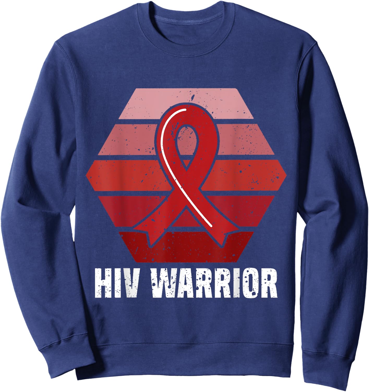 HIV Warrior Aids Awareness Month Support Sweatshirt - Sweatshirt | Navy