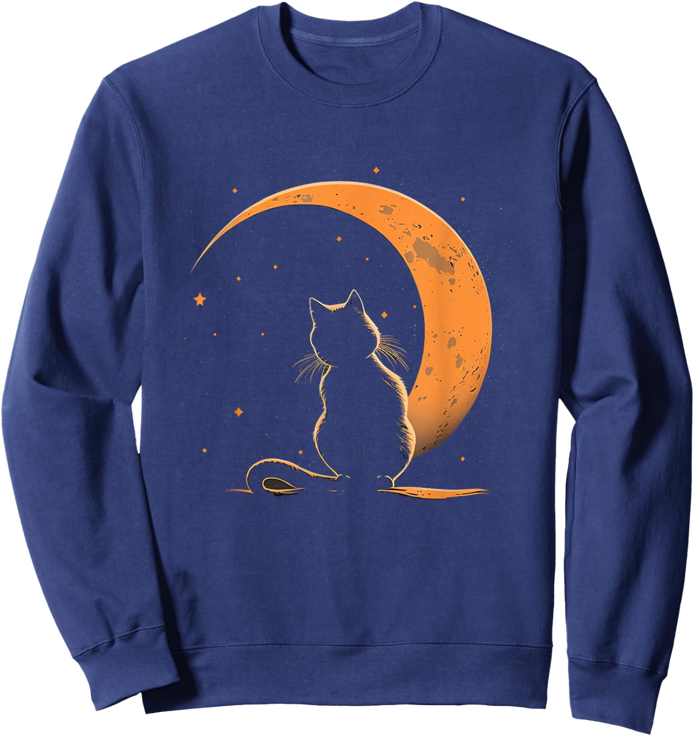 Cat Crescent Black Moon Sailor Sweatshirt - Sweatshirt | Navy