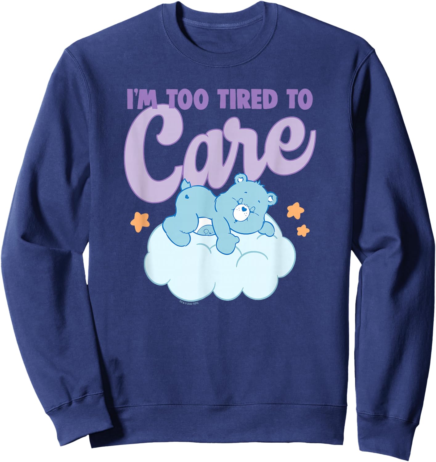 Care Bears I'm Too Tired to Care Sleepy Bedtime Bear Sweatshirt - Sweatshirt | Navy
