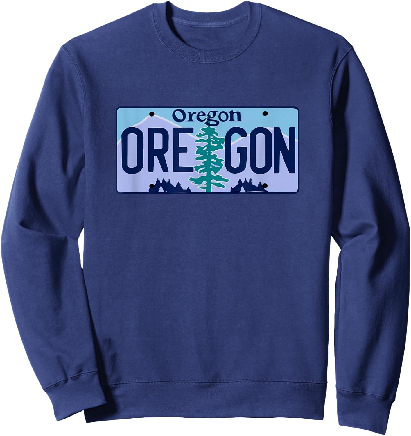 Oregon License Plate - Classic Sweatshirt - Sweatshirt | Navy