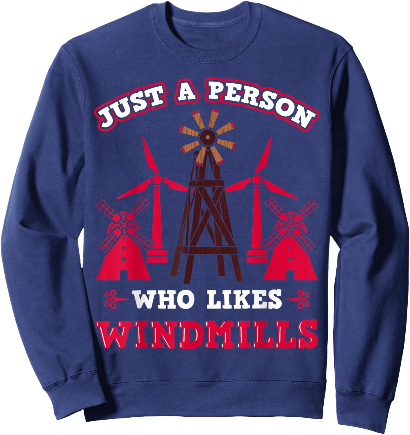Windmill Technician Windpumps Worker Wind Turbine Engineer Sweatshirt - Sweatshirt | Navy
