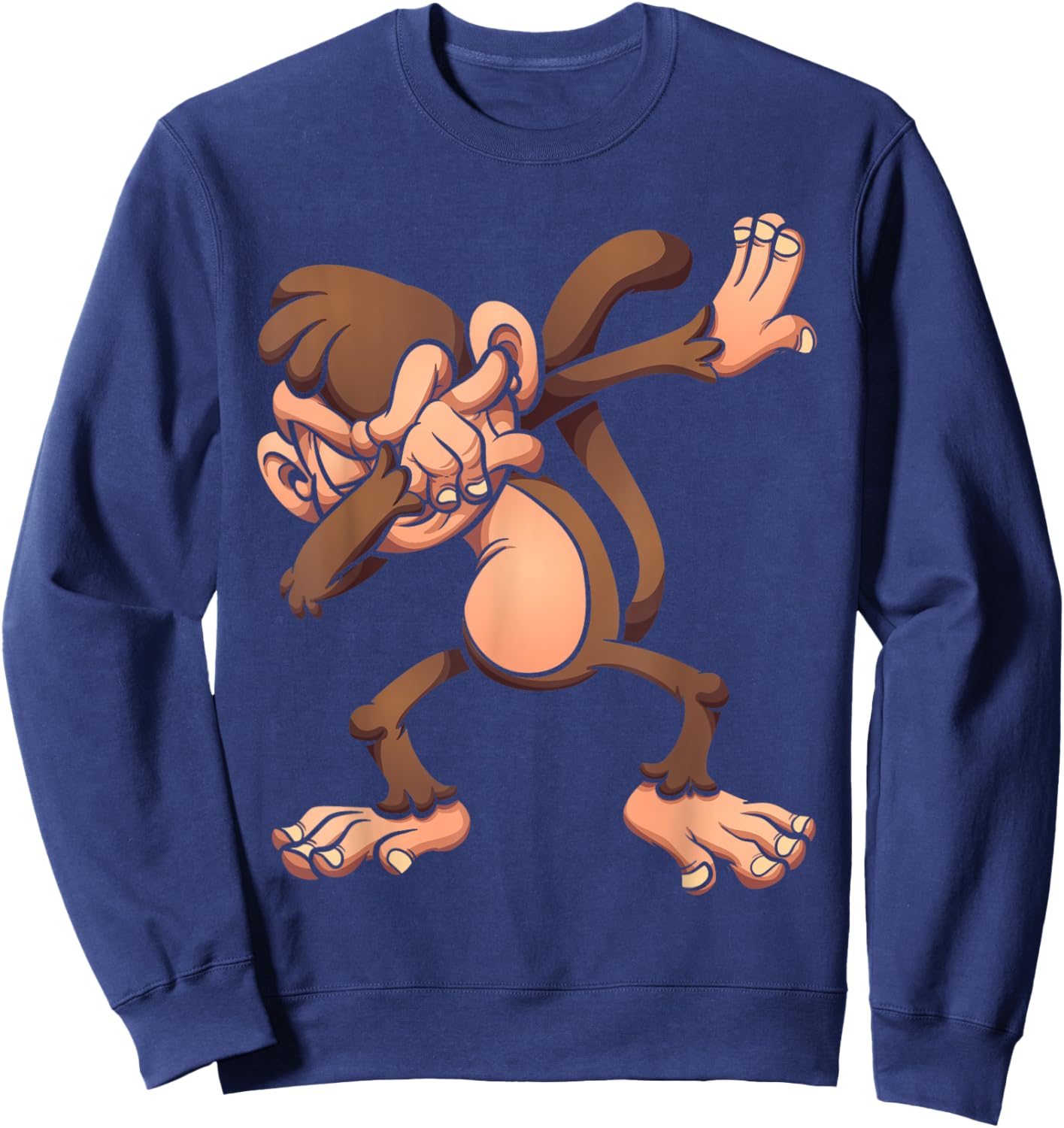 Monkey Dabbing - Animal Zoo Lover Zookeeper Primate Zoology Sweatshirt - Sweatshirt | Navy
