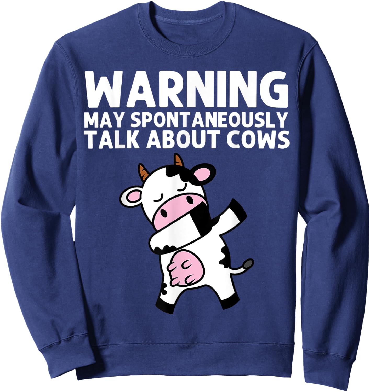 Funny Cow Women Milking Cows Bull Ranch Farm Animal Sweatshirt - Sweatshirt | Navy