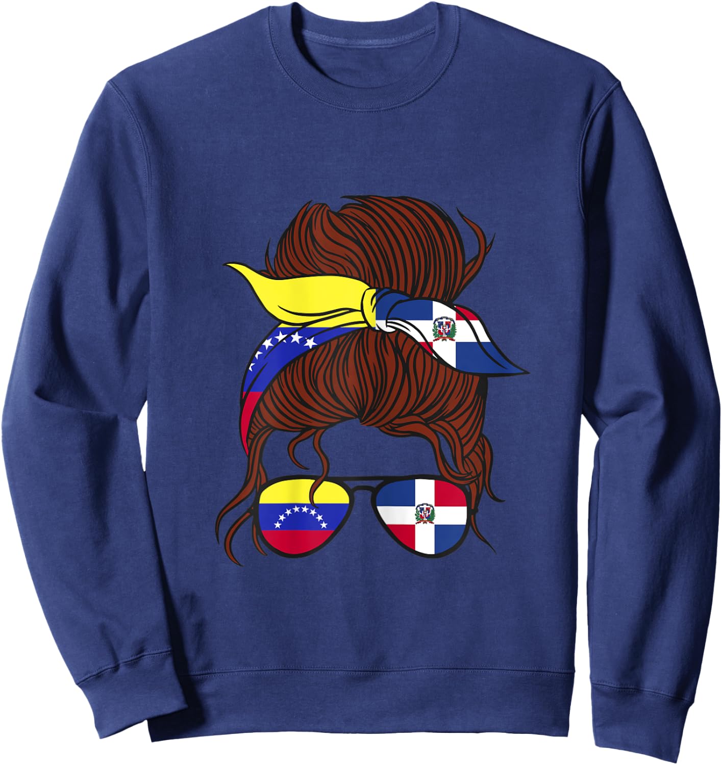 Venezuela and Dominican Mix Half Venezuelan half Dominican Sweatshirt - Sweatshirt | Navy