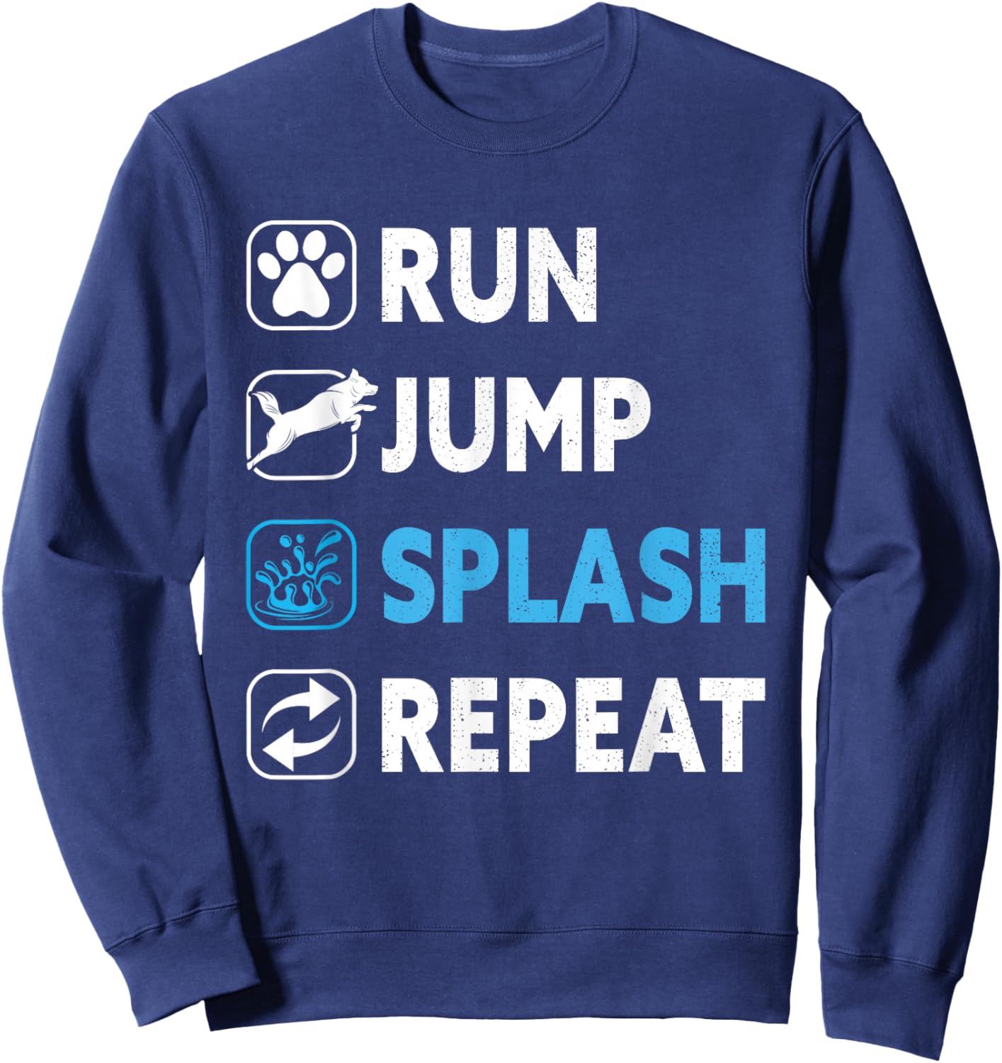 Dog Dock Jumping Dock Diving Dogs Sweatshirt - Sweatshirt | Navy