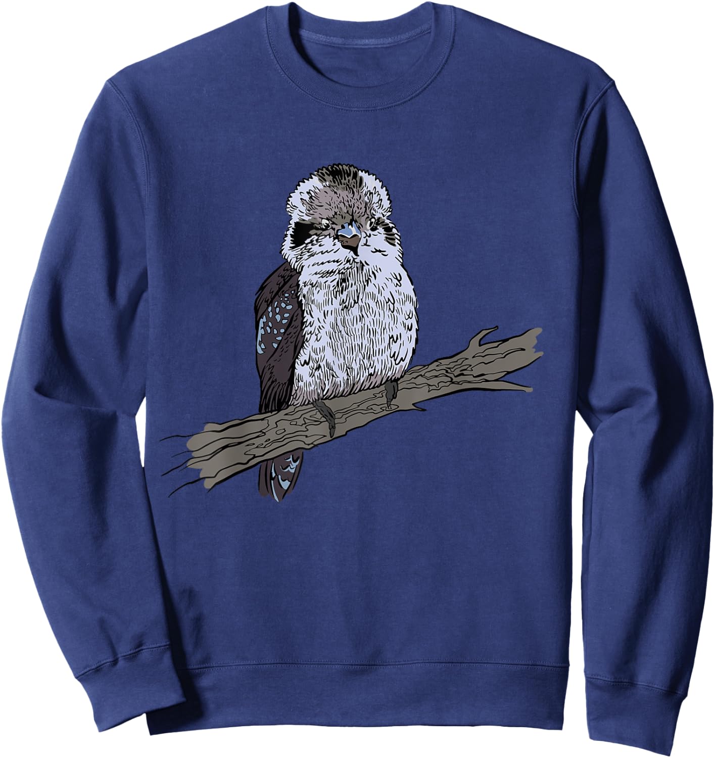 Laughing Bird Australian Bird Ornithology Kookaburra Bird Sweatshirt - Sweatshirt | Navy