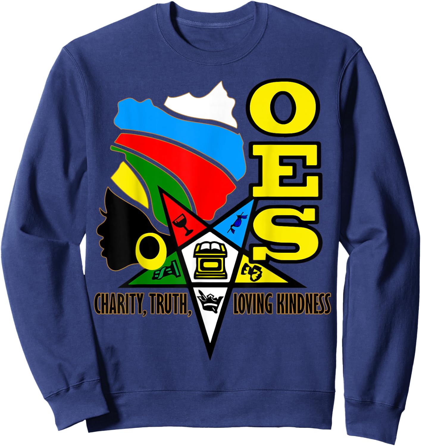 OES Charity Truth Loving Kindness Sister Africa Parents' Day Sweatshirt - Sweatshirt | Navy