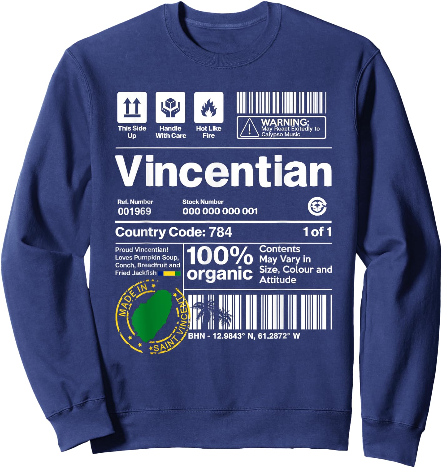 Saint Vincent Handle With Care Sweatshirt - Sweatshirt | Navy