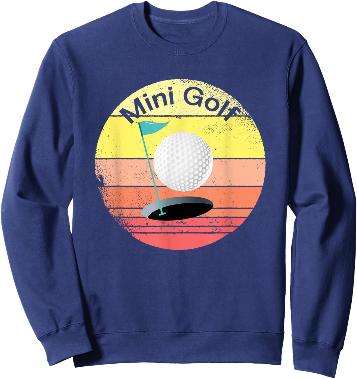 Mini Golfer Motif Mini Golf Flag Miniature Golf Gift Sweatshirt - Sweatshirt | Navy