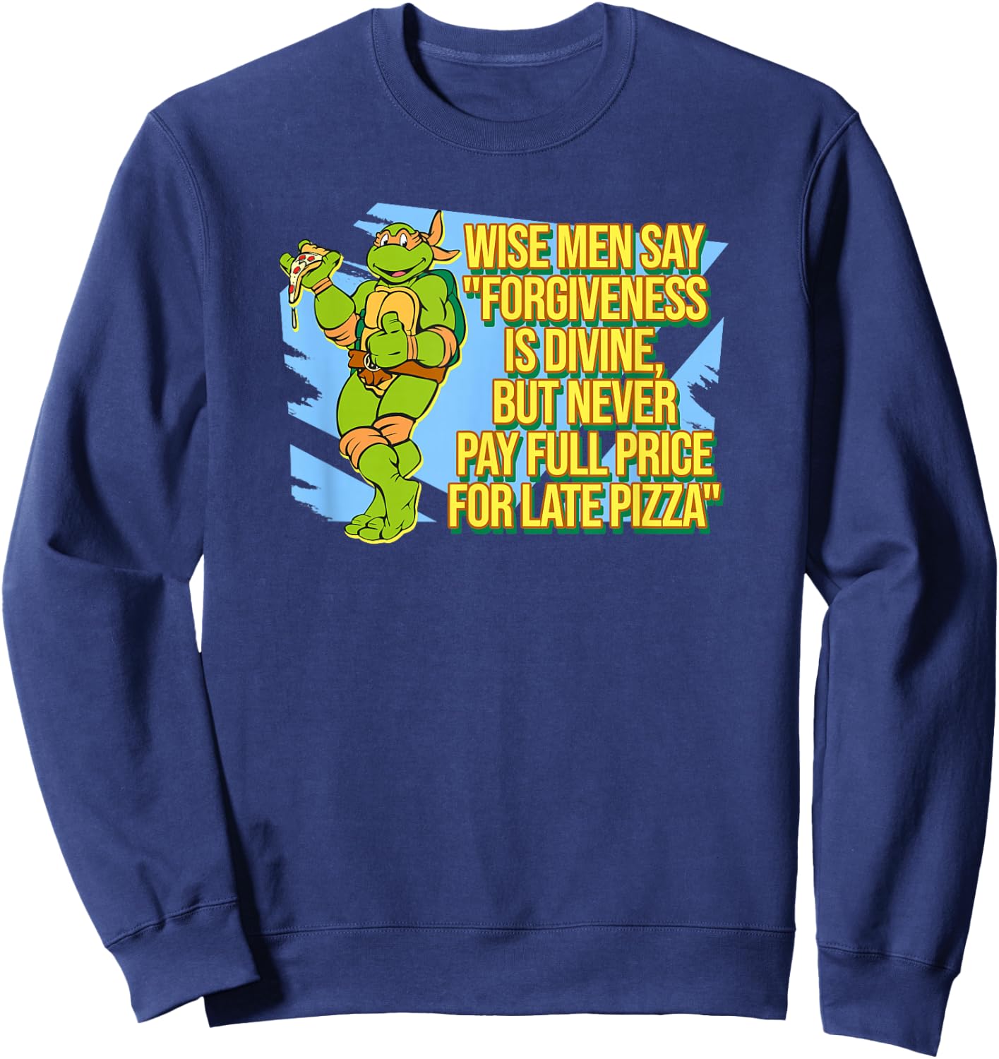 Michelangelo - Late Pizza Sweatshirt - Sweatshirt | Navy