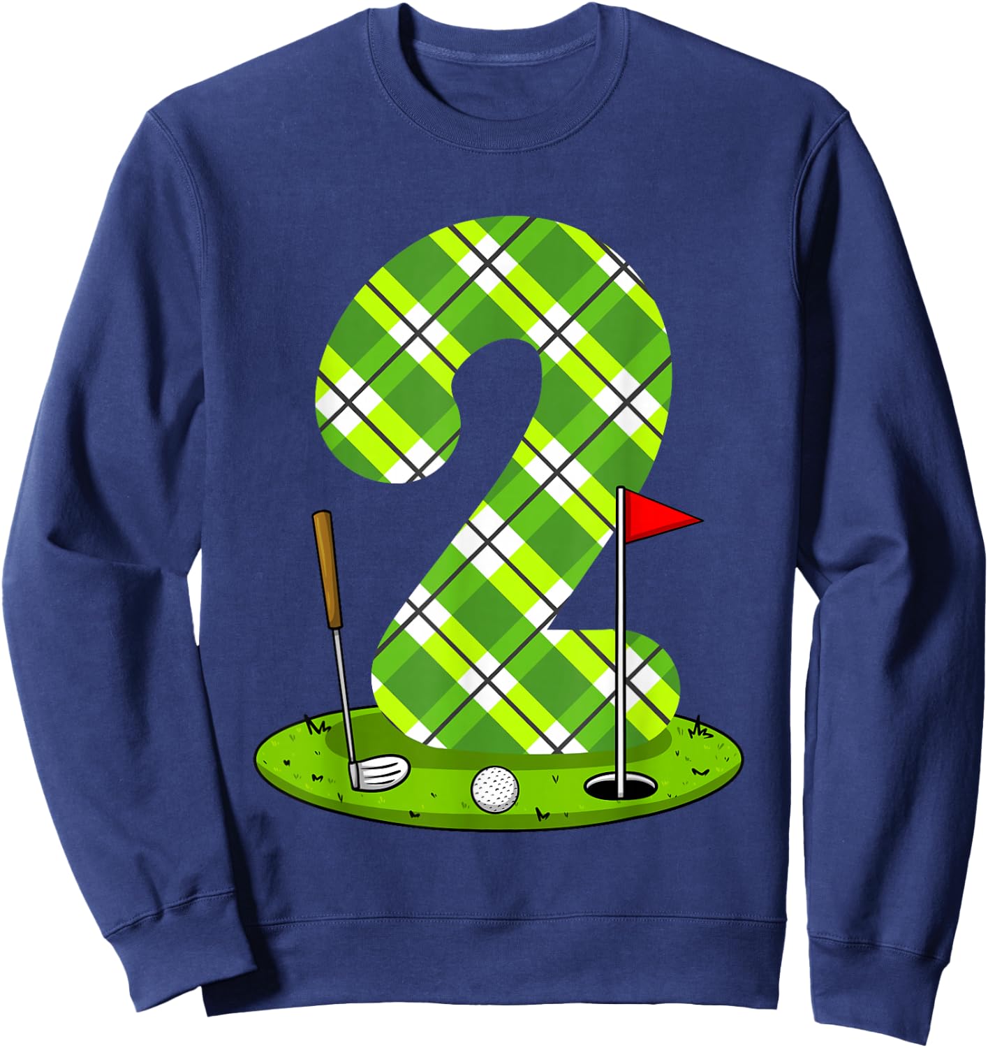 Golf Birthday Shirt For Kids 2nd Birthday Party Golfer Sweatshirt - Sweatshirt | Navy