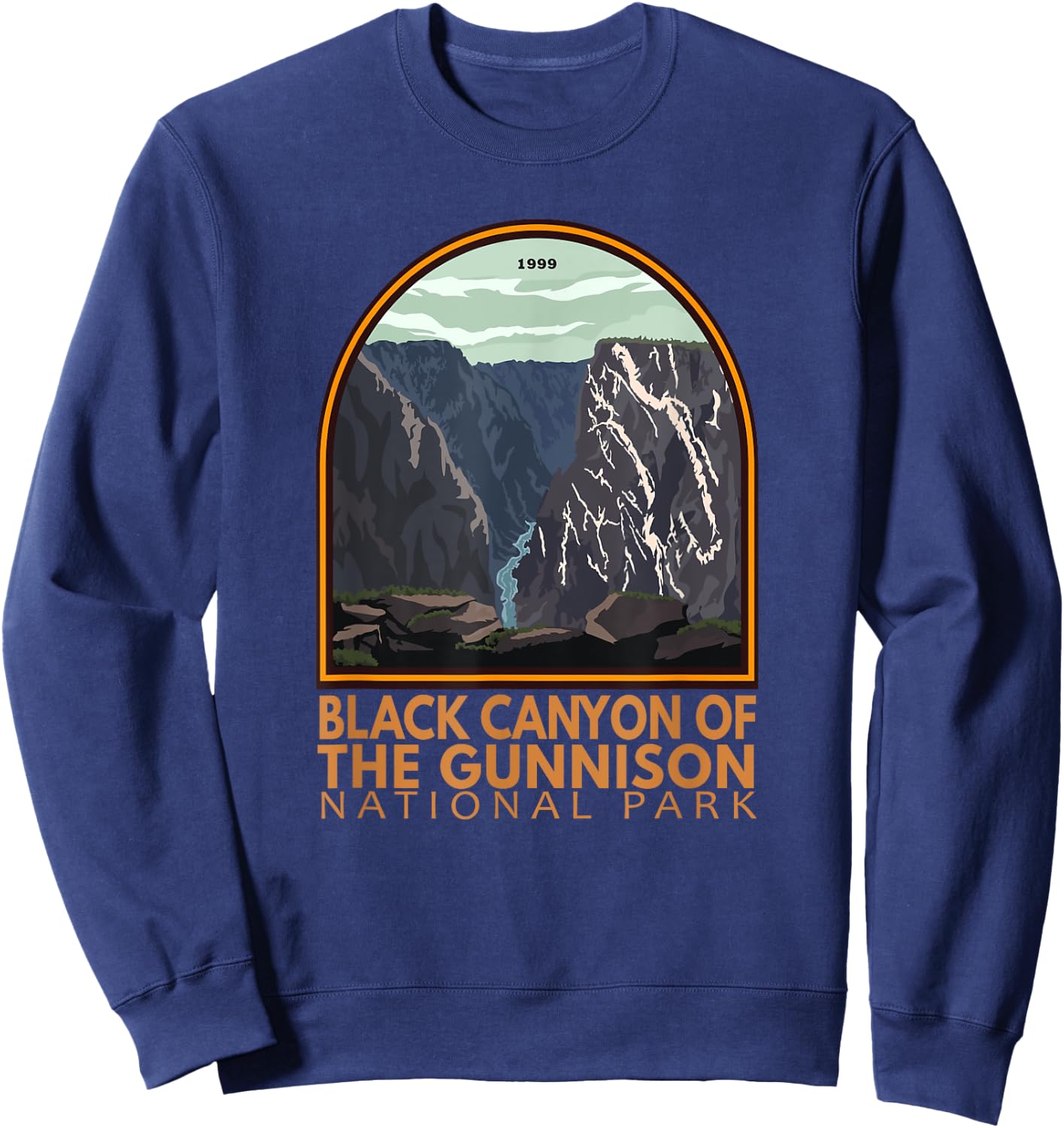 Black Canyon Of The Gunnison National Park Vintage Emblem Sweatshirt - Sweatshirt | Navy