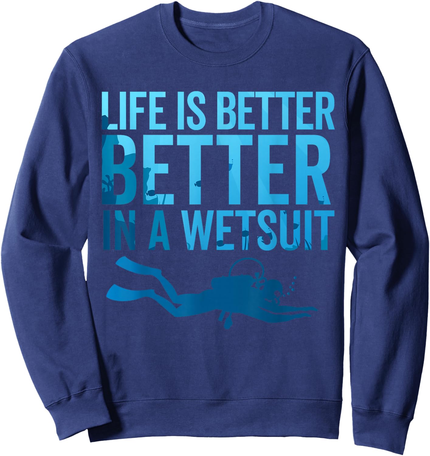Scuba Diving Women Diver Funny Dive Clothes Apparel Sweatshirt - Sweatshirt | Navy