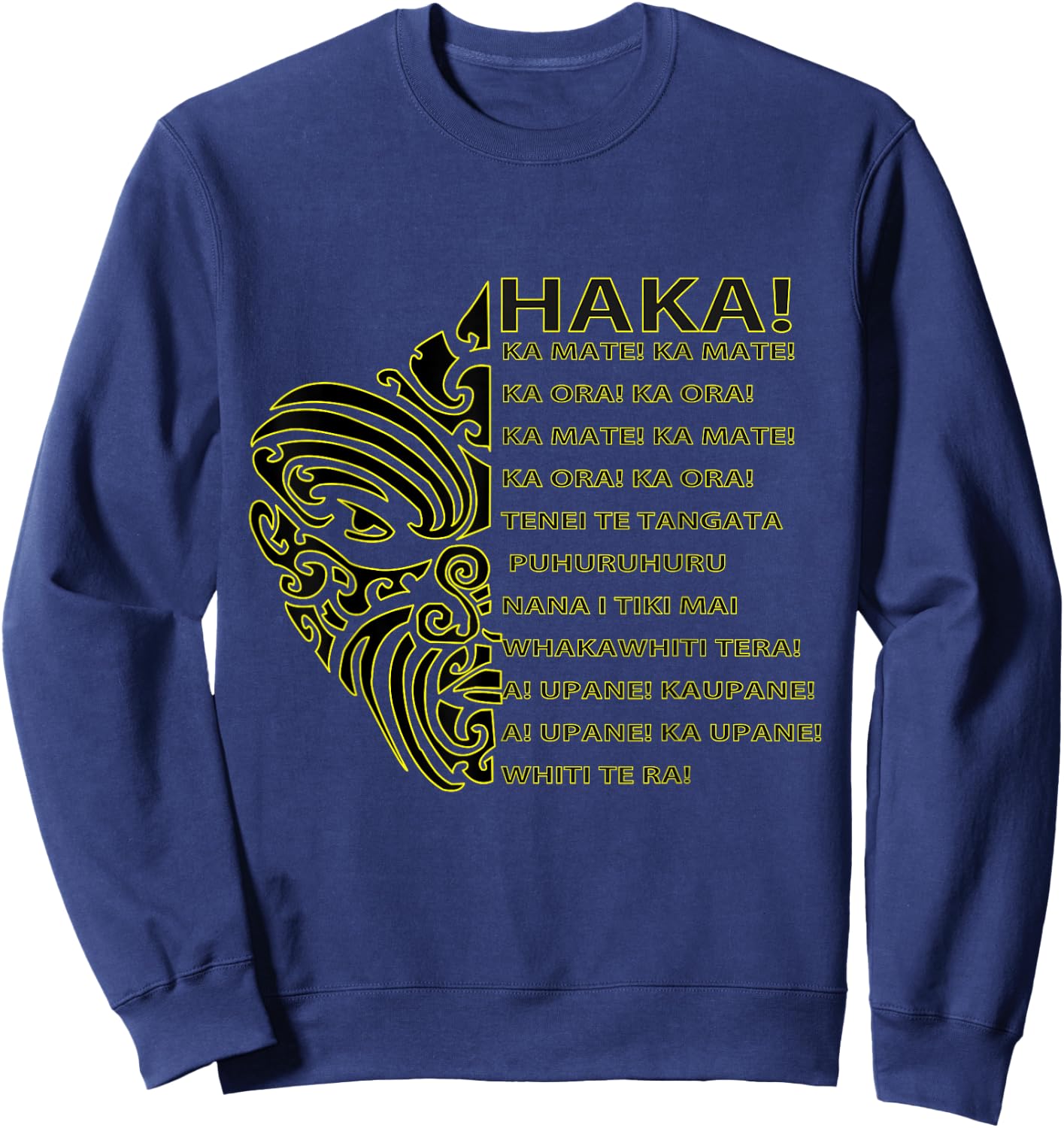 Maori Shirt Haka Aotearoa Kia ora New Zealand Rugby Tattoos Sweatshirt - Sweatshirt | Navy