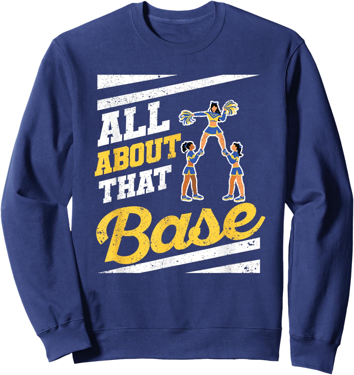 Cheer Cheerleading All About That Base Sweatshirt - Sweatshirt | Navy