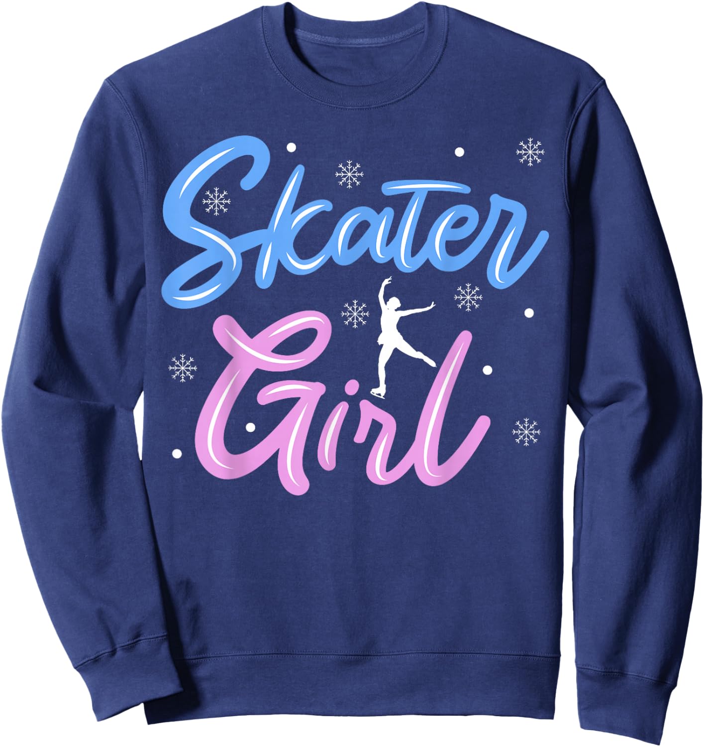 Skater Girl Ice Skating Figure Skating Sweatshirt - Sweatshirt | Navy