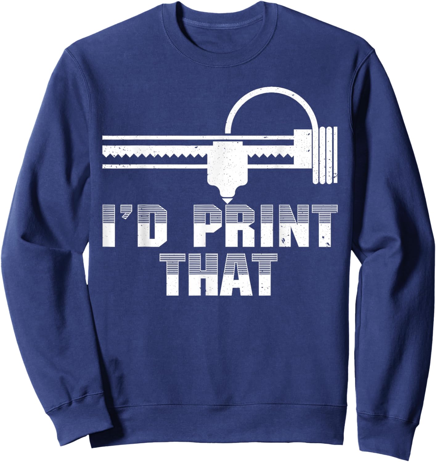 Cute 3D Printing Women 3D Printer Lovers Print Geeks Sweatshirt - Sweatshirt | Navy