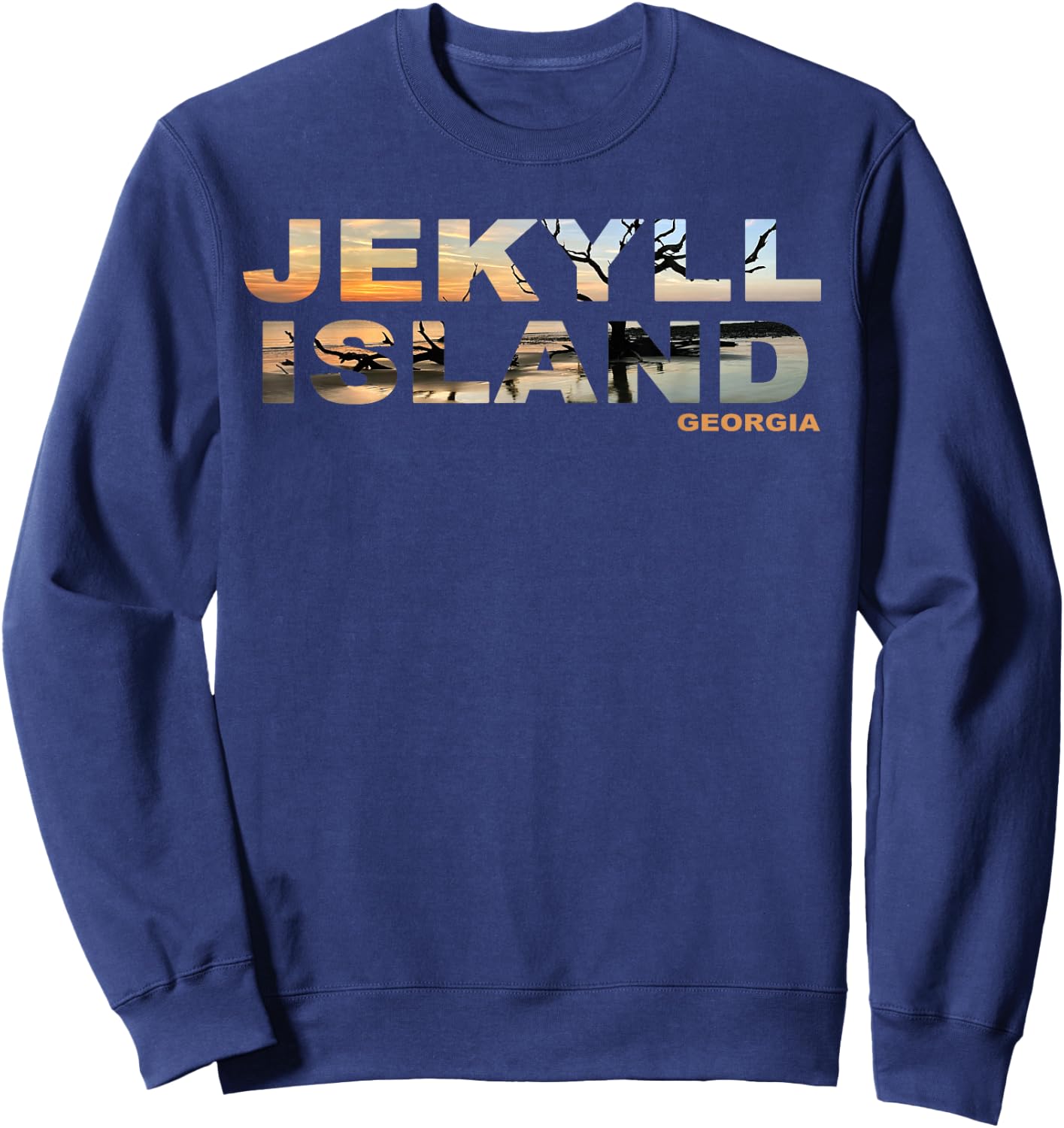 Jekyll Island Georgia Sea Turtle Beach Ocean Tourist Cute Sweatshirt - Sweatshirt | Navy
