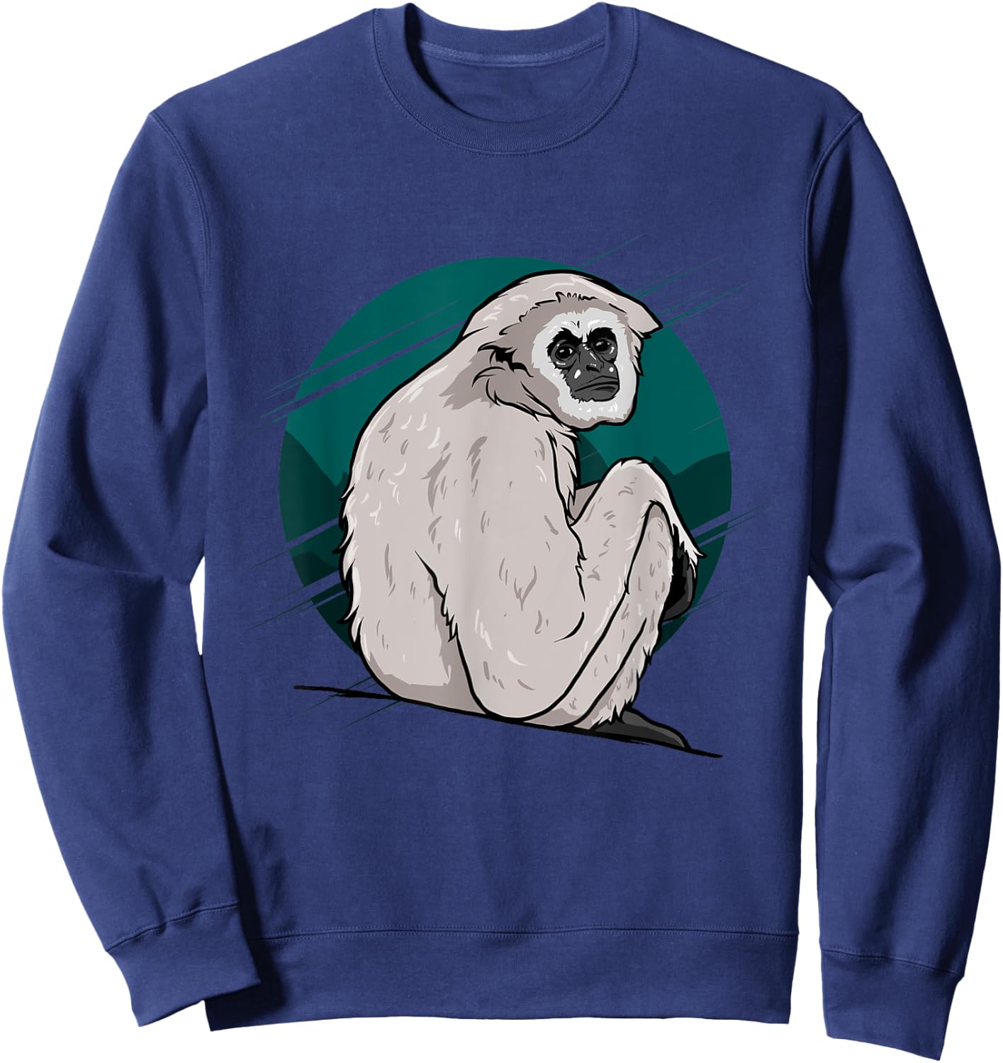 Funny Gibbon Monkey Sweatshirt - Sweatshirt | Navy
