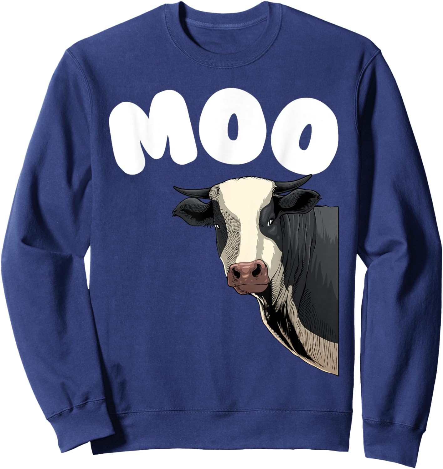 Cool Cow Women Moo Cow Farmer Herd Cows Cattle Lover Sweatshirt - Sweatshirt | Navy