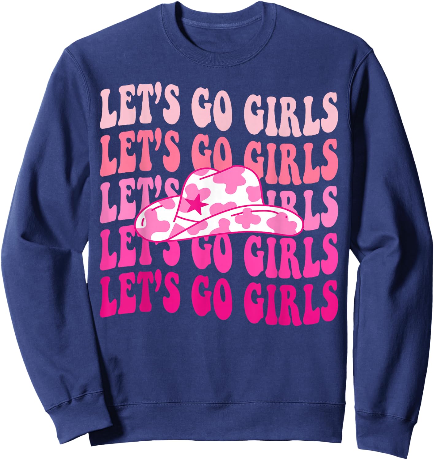 Let's Go Girls Groovy Man I Feel Like a Bride Bachelorette Small Sweatshirt - Sweatshirt | Navy