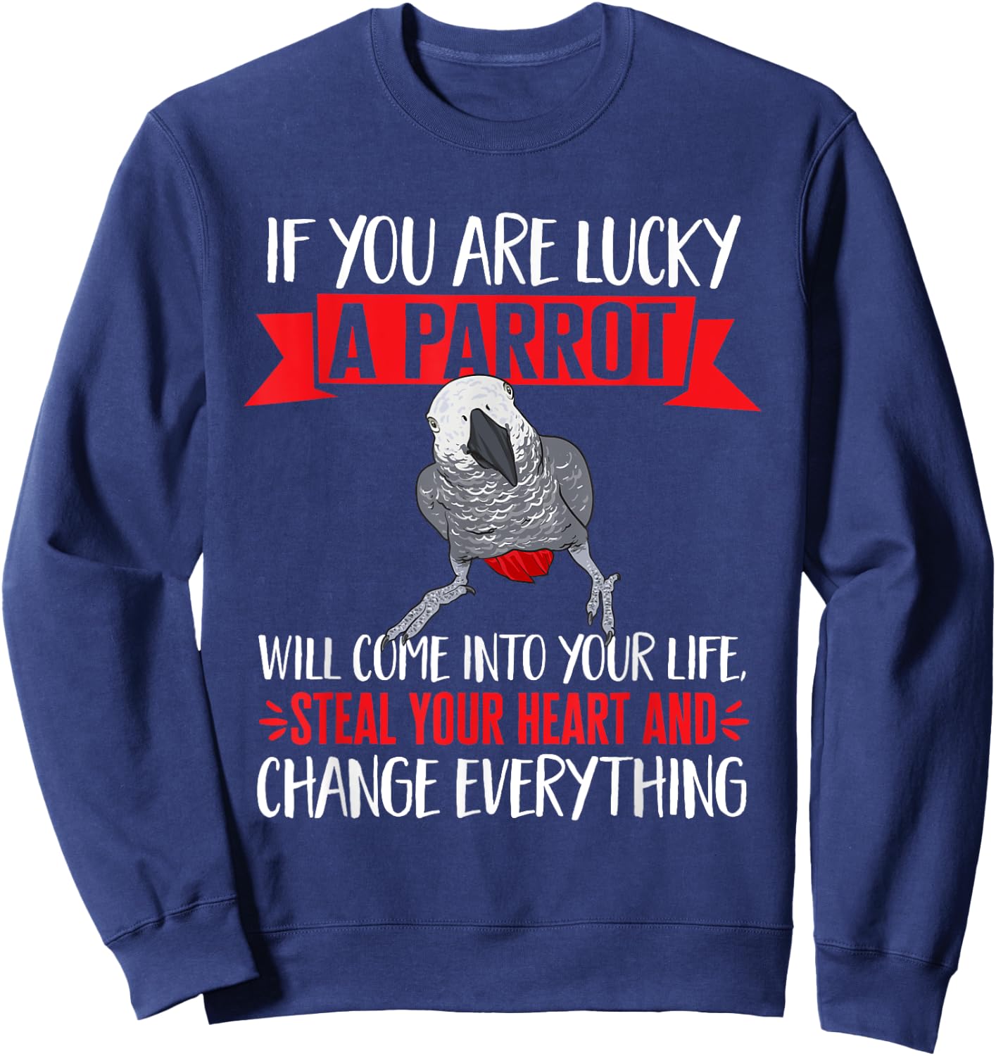 African Grey Parrot Sweatshirt - Sweatshirt | Navy