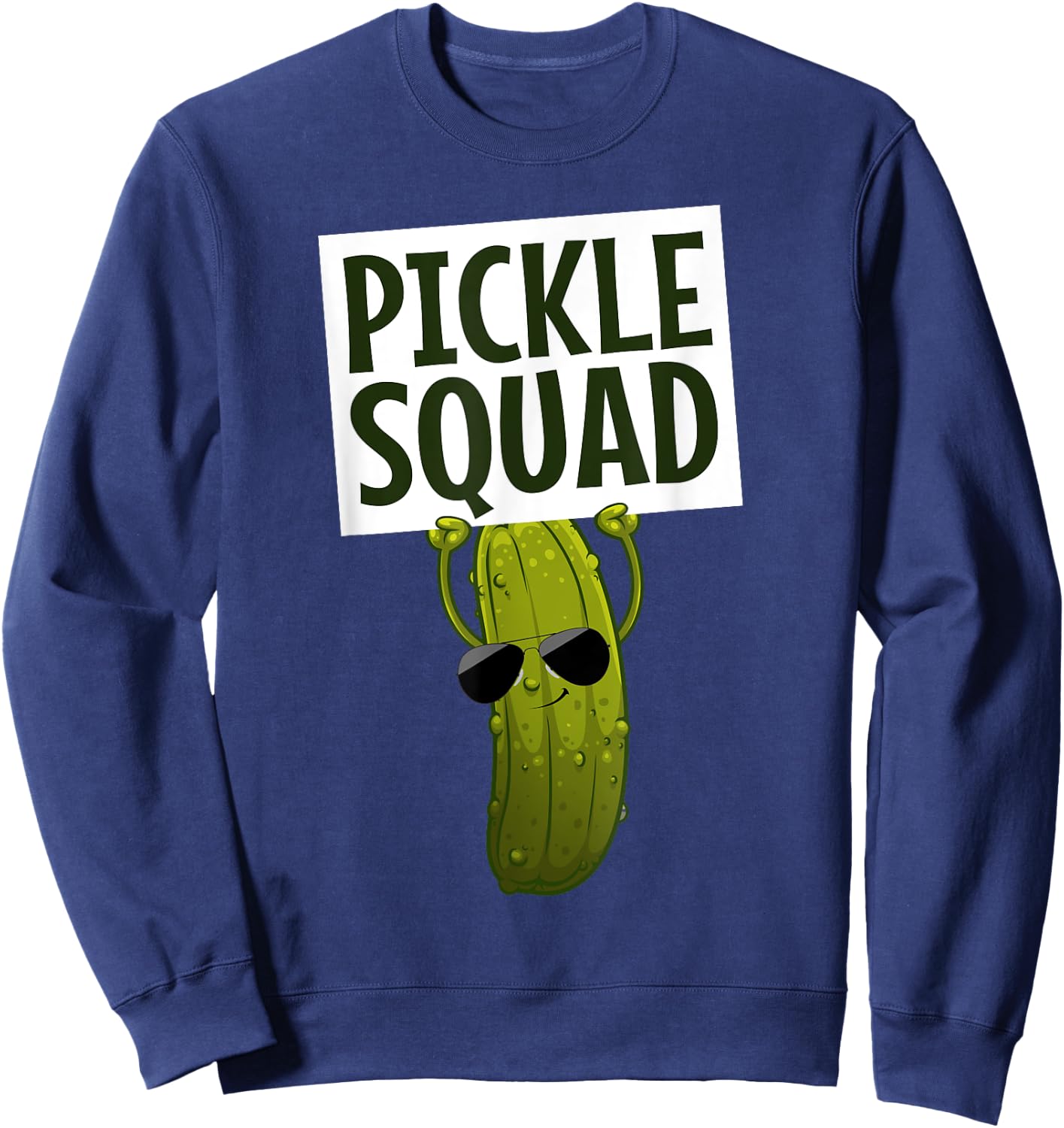 Cute Pickle Design Women Kids Cucumber Pickle Lover Sweatshirt - Sweatshirt | Navy