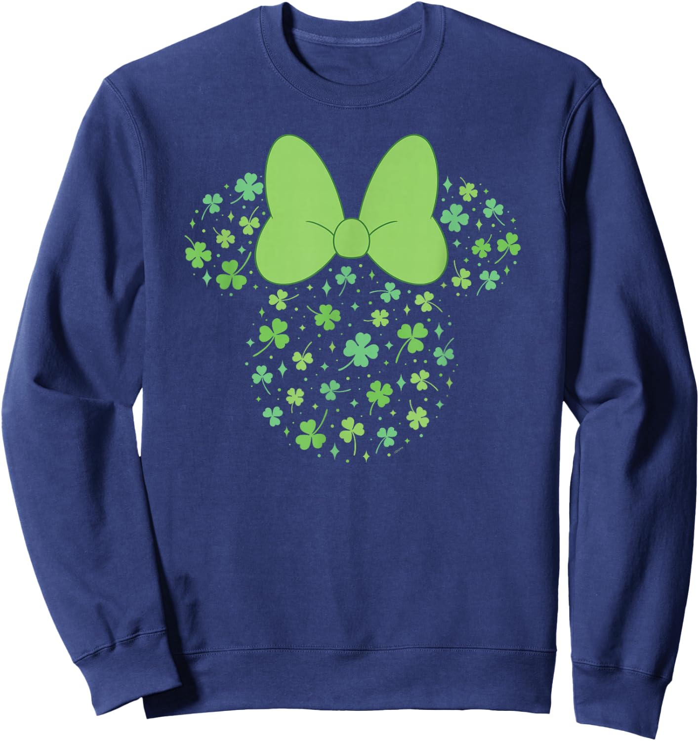 Disney Minnie Mouse Icon Shamrock Clovers St Patrick's Day Sweatshirt - Sweatshirt | Navy