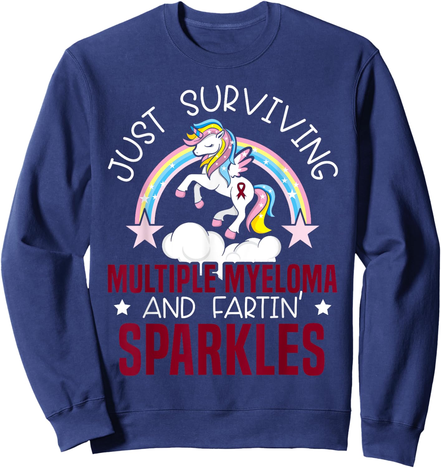Multiple Myeloma Warrior Myeloma Cancer Awareness Sweatshirt - Sweatshirt | Navy