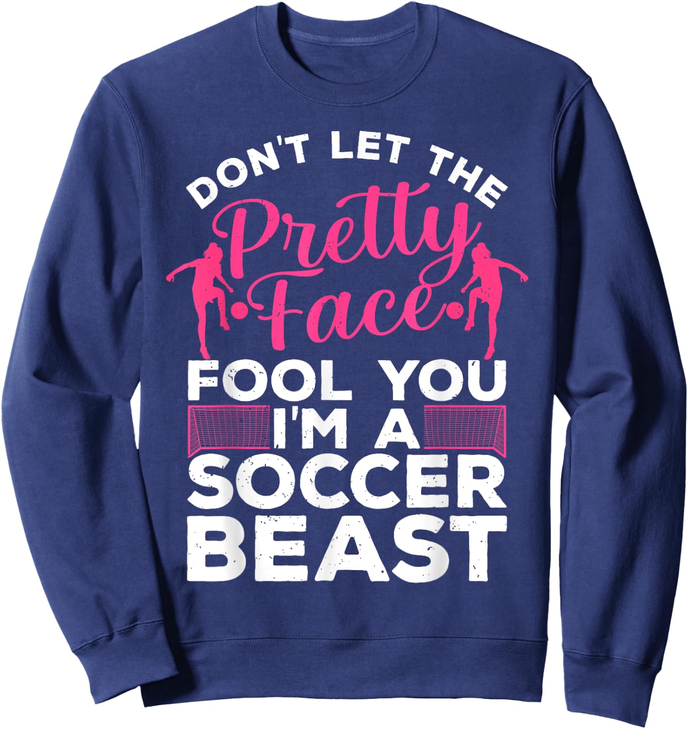 Funny Soccer Art Girls Soccer Player Sport Lover Sweatshirt - Sweatshirt | Navy