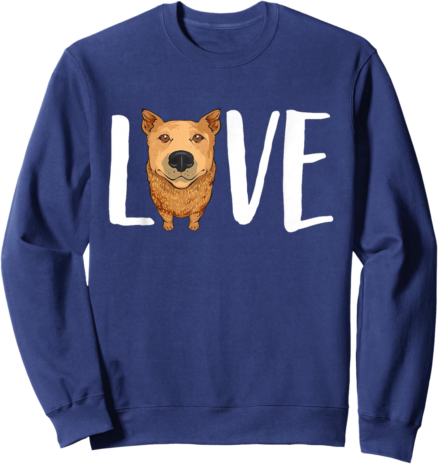 Love Red Heeler Australian Cattle Dog Sweatshirt - Sweatshirt | Navy