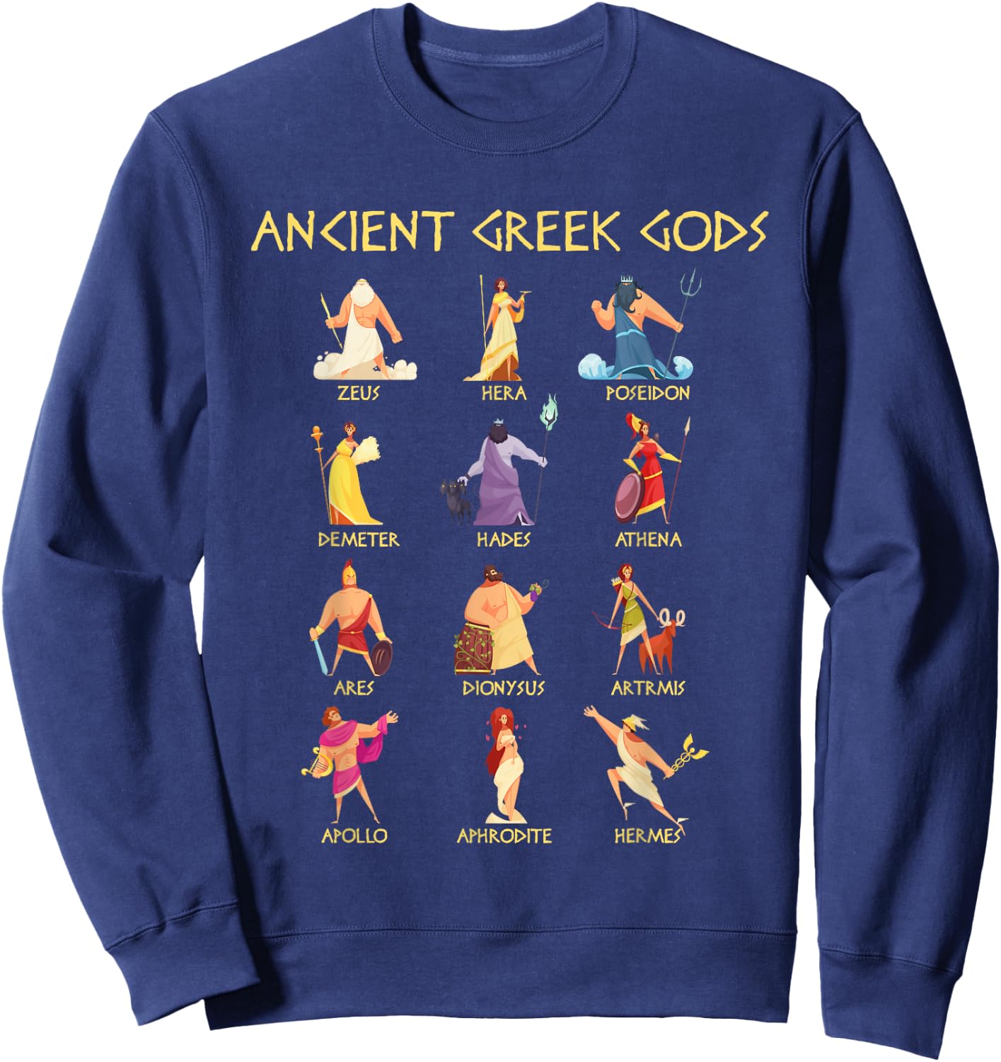 Greek Mythology Gods - Ancient Greek Gods Sweatshirt - Sweatshirt | Navy