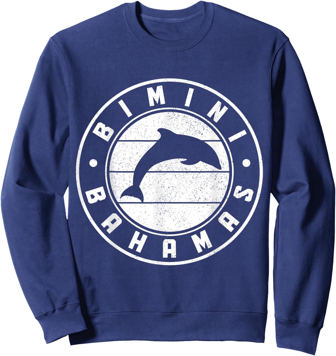 Bimini Bahamas Souvenir Dolphin Vintage Sweatshirt - Sweatshirt | Navy
