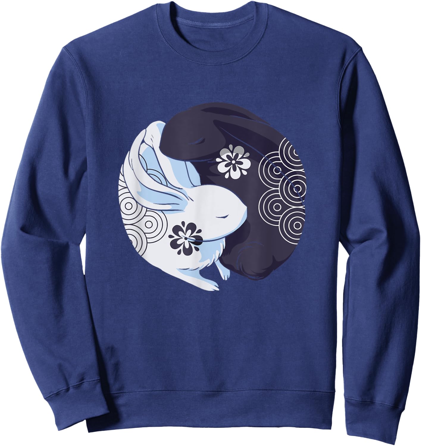 Yin Yang Year Of The Rabbit Happy Chinese New Year 2023 Sweatshirt - Sweatshirt | Navy