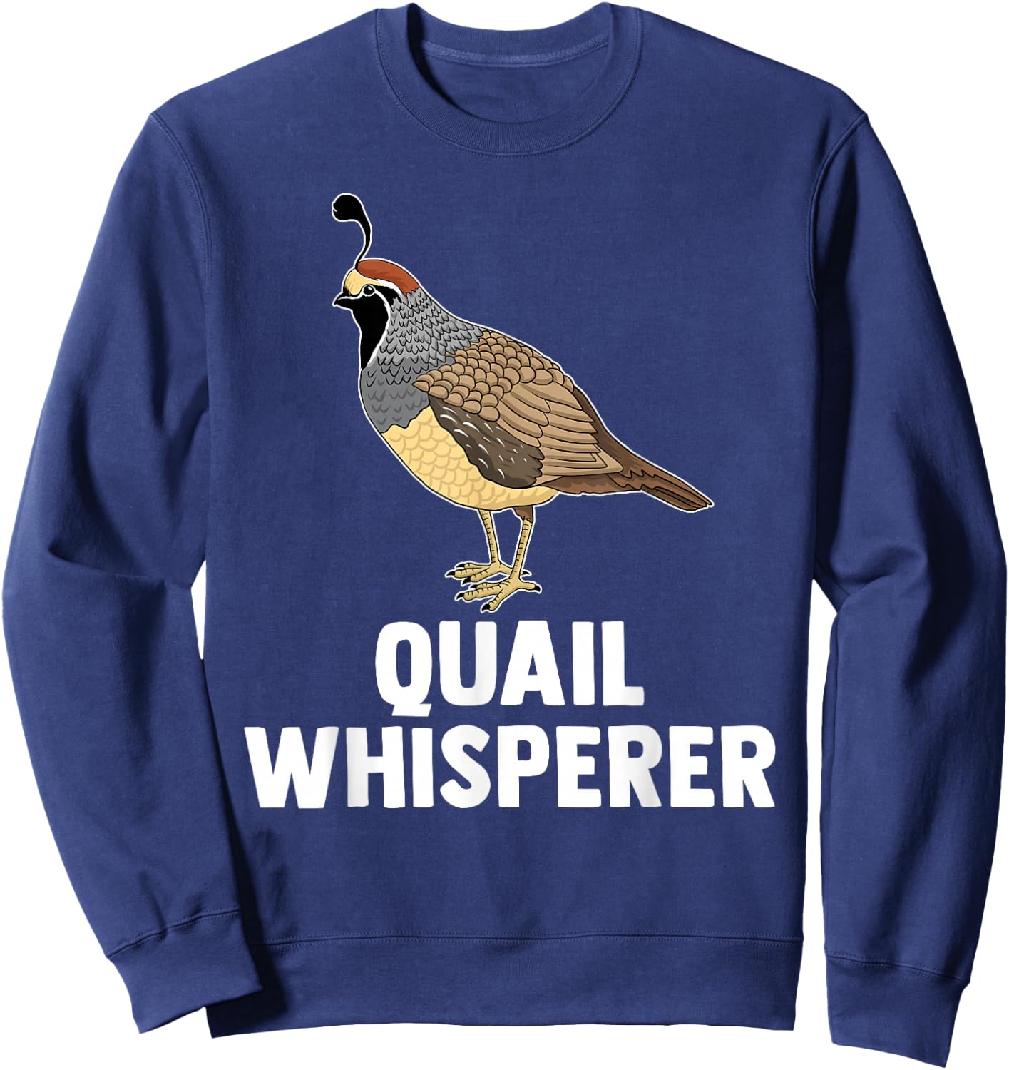 Cute Quail Design Women Kids Quail Bird Whisperer Sweatshirt - Sweatshirt | Navy