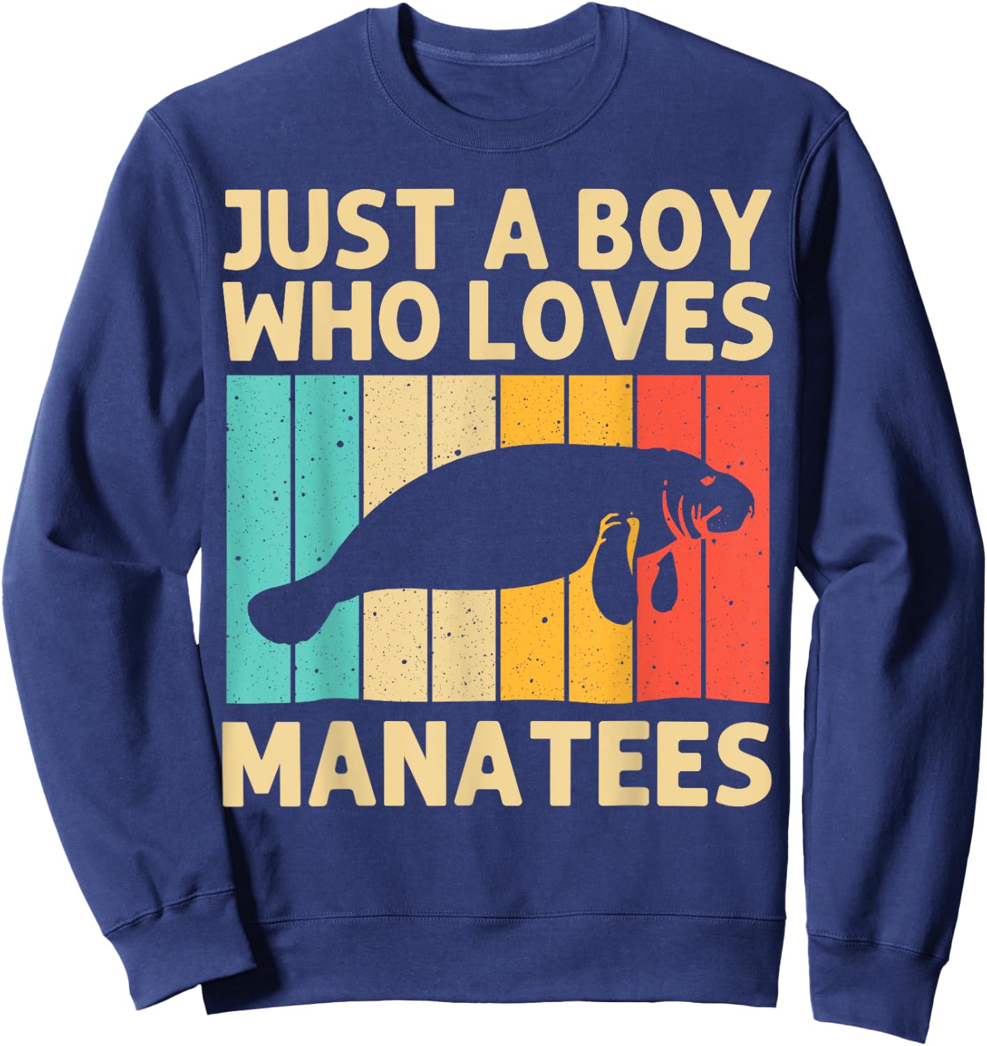 Cool Manatee For Boys Kids Sea Cow Save The Manatees Ocean Sweatshirt - Sweatshirt | Navy